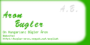 aron bugler business card